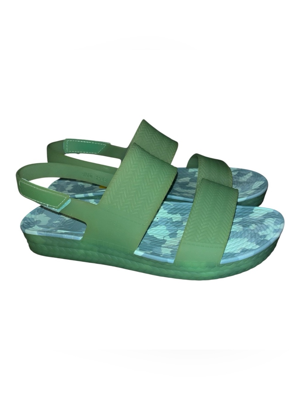 Reef Water Vista Women's Sandals Size 10 Beach Marbled Blue green PVC Free - Picture 4 of 10
